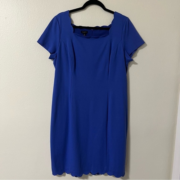 Talbots Royal Blue Mini DressAcallop collar Plus size 14 Business Casual office - Picture 2 of 6